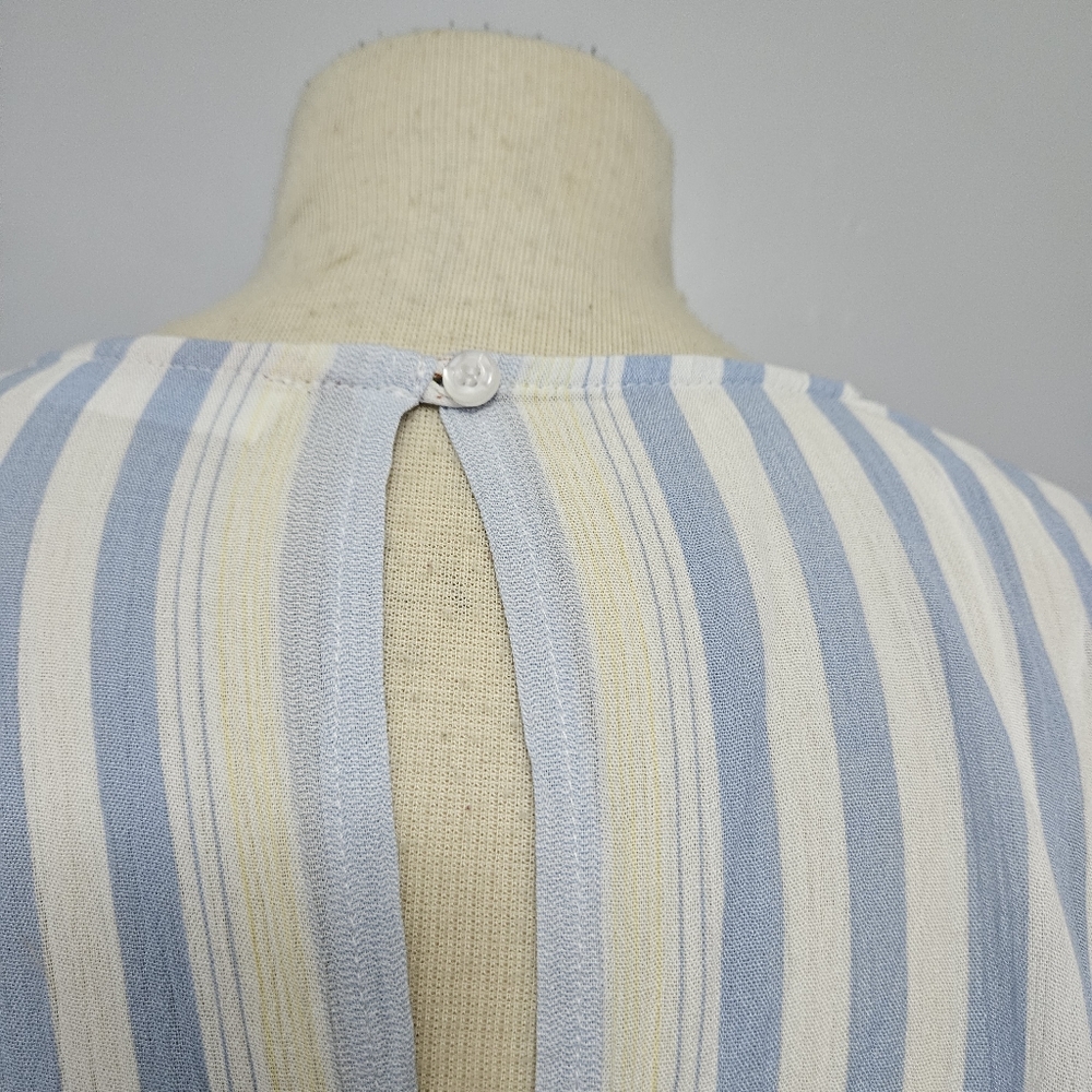 Olive Scent Stripe Three-Quarter Sleeve Romper Medium NEW - Picture 8 of 16